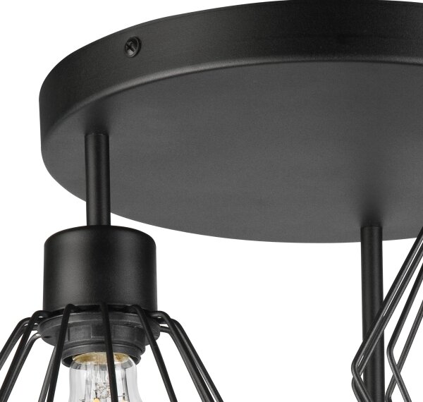 Lustră aplicată AUDREY 3xE27/60W/230V negru