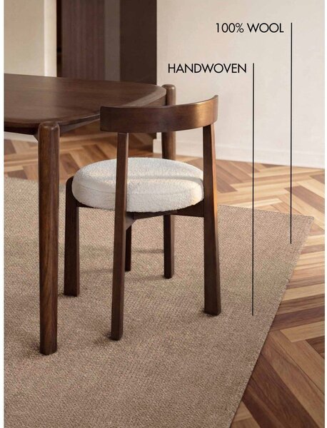 Covor bej țesut manual din lână 120x170 cm Greenwich – Ted Baker