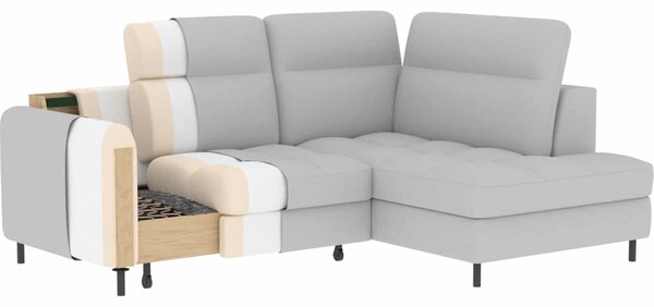 Colțar lemn masiv Bari Personalizabil Extensibil 208x160cm - Royal 01, Colțul în stânga