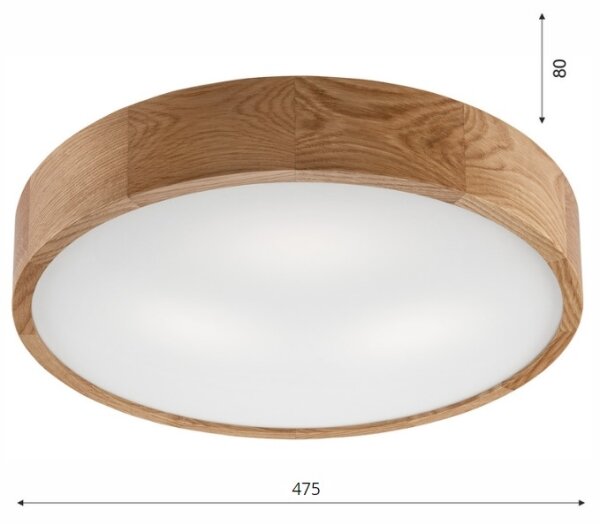 Plafonieră LED Brilagi CARVALHO 3xE27/60W/230V stejar d. 47,5 cm