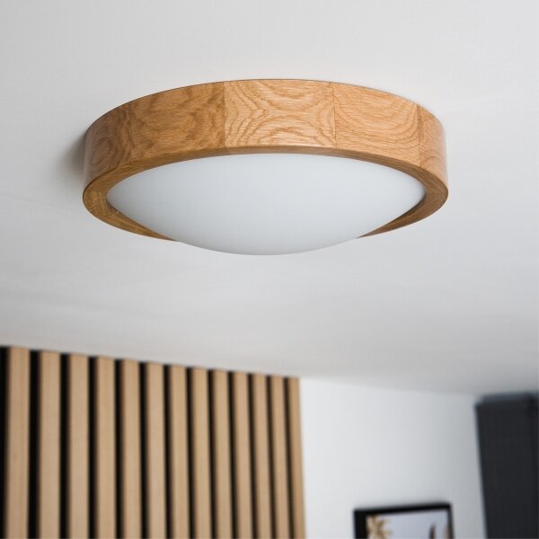 Lustr OAK SLIM 1xE27/60W/230V stejar, pr. 27 cm