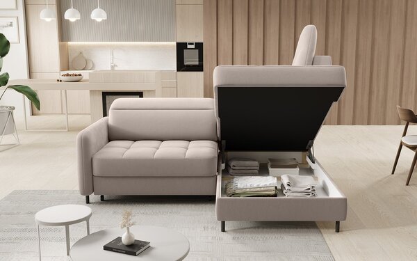 Colțar lemn masiv Bari Personalizabil Extensibil 208x160cm - Royal 01, Colțul în stânga
