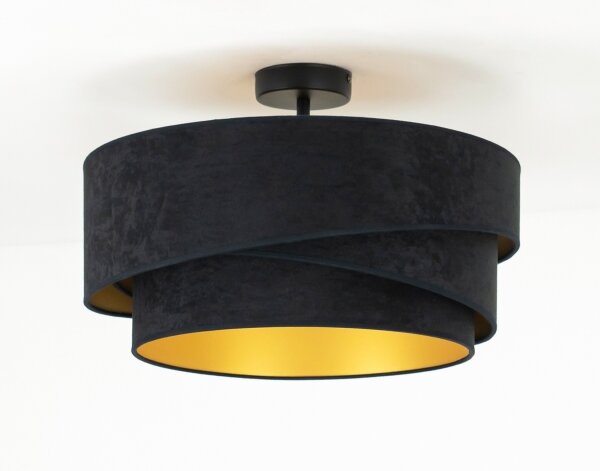 Lustră aplicată Duolla KOBO 1xE27/15W/230V d. 45 cm negru