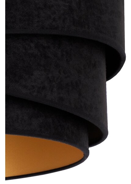 Lustră pe cablu Duolla KOBO 1xE27/15W/230V d. 45 cm negru/auriu