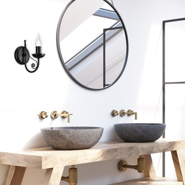 Lampă de perete DONATO 1xE14/40W/230V negru