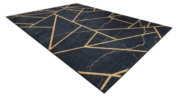 ANDRE 1222 covor lavabil Marmură, geometric anti-alunecare - negru