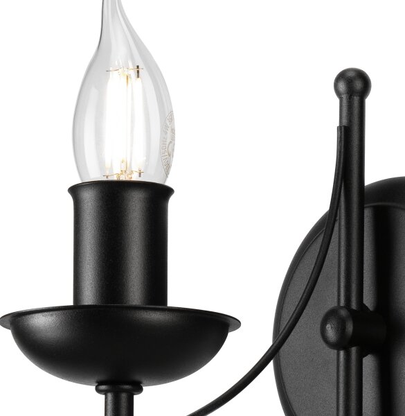 Lampă de perete DONATO 1xE14/40W/230V negru