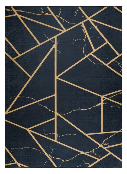 ANDRE 1222 covor lavabil Marmură, geometric anti-alunecare - negru