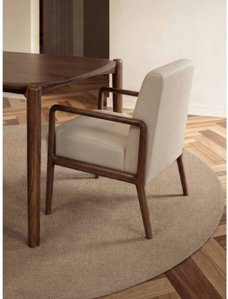 Covor bej țesut manual rotund din lână ø 160 cm Greenwich – Ted Baker