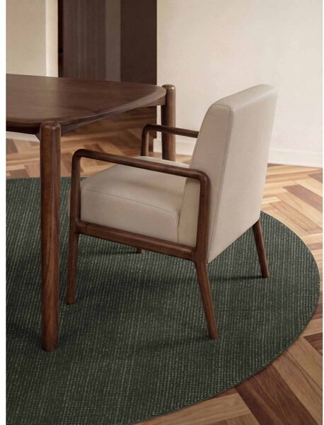 Covor verde închis țesut manual rotund din lână ø 160 cm Greenwich – Ted Baker