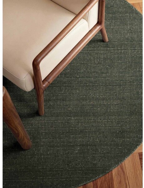 Covor verde închis țesut manual rotund din lână ø 160 cm Greenwich – Ted Baker