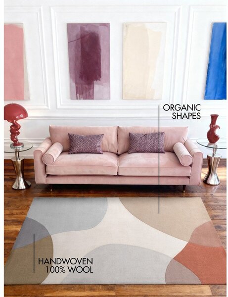 Covor bej țesut manual din lână 120x170 cm Hackney Clarissa – Ted Baker