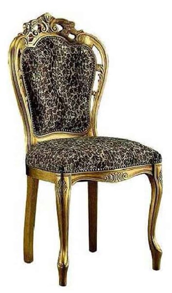 Scaun lemn masiv clasic Imperial cu Spătar Tapițat, 49 × 57 × 102 cm - Nuc