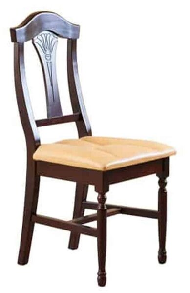 Scaun lemn masiv clasic Heritage cu Spătar cu Lira, 47 × 55 × 98 cm