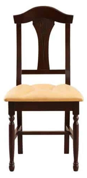 Scaun lemn masiv clasic Heritage cu Spătar cu Lira, 47 × 55 × 98 cm