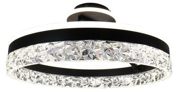 Lustră LED dimabilă aplicată LED/86W/230V 3000-6500K negru + telecomandă