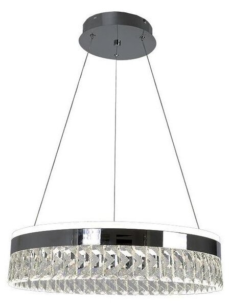 Lustră LED dimabilă pe cablu LED/90W/230V 3000-6500K crom + telecomandă