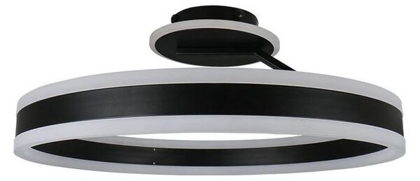 Lustră LED dimabilă aplicată LED/86W/230V 3000-6500K negru + telecomandă