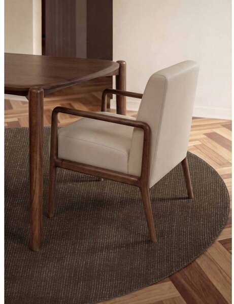 Covor maro țesut manual rotund din lână ø 160 cm Greenwich – Ted Baker