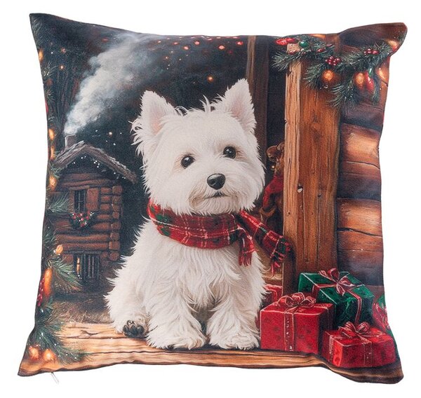 Față de pernuță WHITE TERRIER 40 x 40 cm