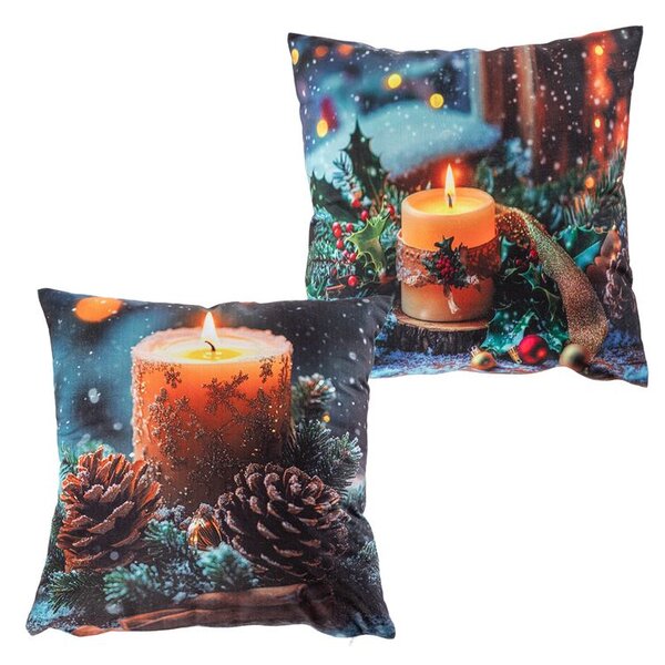 Set 2 buc. fețe de pernuță ATMOSFERĂ DE CRĂCIUN 40 x 40 cm
