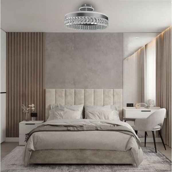Lustră LED dimabilă aplicată LED/75W/230V 3000-6500K crom + telecomandă