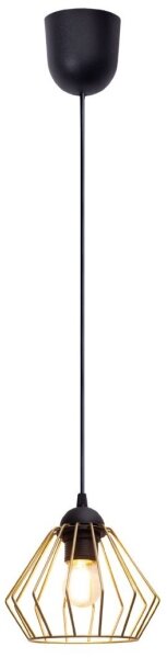 Lustră pe cablu CEED GOLD 1xE27/60W/230V d. 17,5 cm negru/auriu