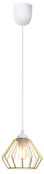 Lustră pe cablu CEED GOLD 1xE27/60W/230V d. 17,5 cm alb/auriu