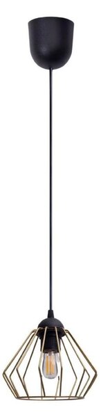 Lustră pe cablu CEED GOLD 1xE27/60W/230V d. 17,5 cm negru/auriu
