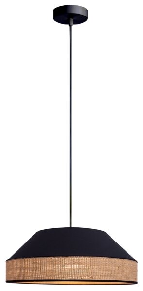 Lustră pe cablu MANISO 1xE27/60W/230V d. 45 cm negru/bej