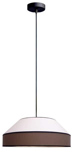 Lustră pe cablu MANISO 1xE27/60W/230V d. 45 cm alb/maro