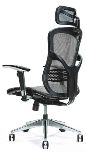 Scaun lemn masiv de birou ErgoFlex - Negru