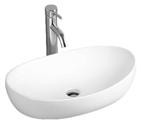LaVita Barco lavoar 65x42 cm ovale de blat alb luciu 5908211410173