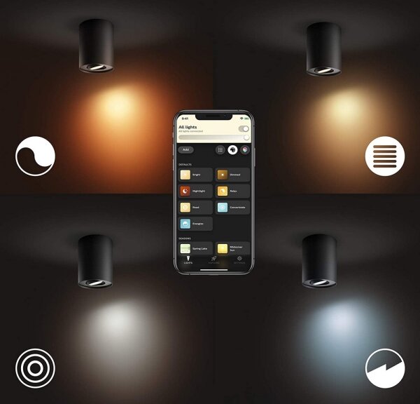 Spot LED dimabil Philips Hue PILLAR 1xGU10/4,2W/230V negru
