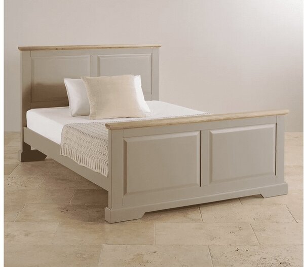 Pat lemn masiv gri Ives Personalizabil /162x214x104 cm, 147 × 204 × 104 cm - 140x200