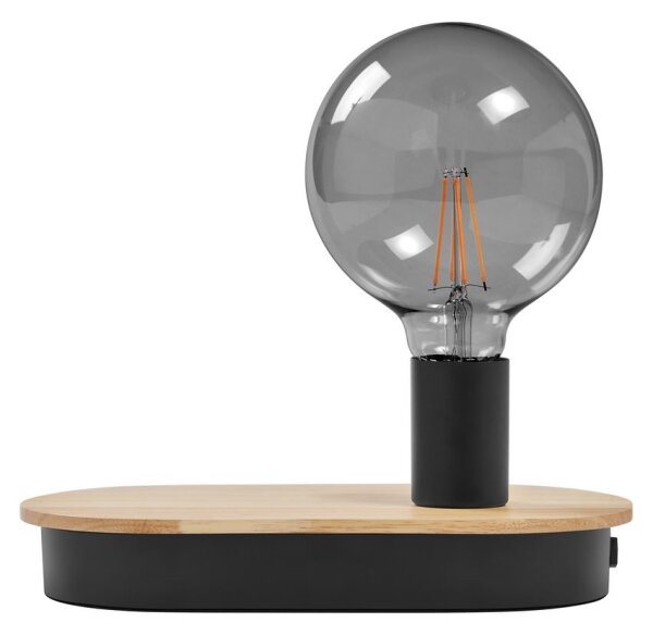 Lampă LED tactilă de masă cu conector USB Ledvance DECOR WOOD 1xE27/8W/230V