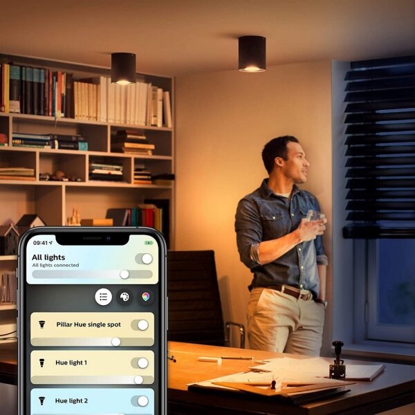 Spot LED dimabil Philips Hue PILLAR 1xGU10/4,2W/230V negru