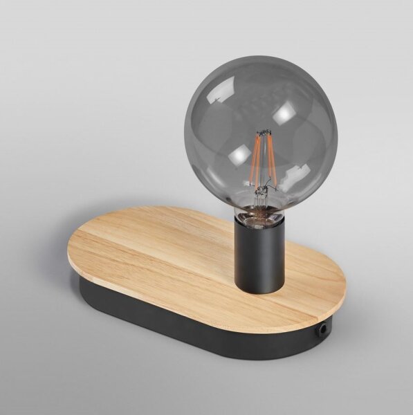 Lampă LED tactilă de masă cu conector USB Ledvance DECOR WOOD 1xE27/8W/230V
