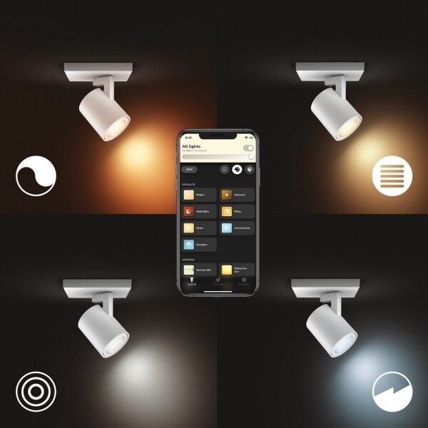 Spot LED dimabil Philips Hue RUNNER 1xGU10/4,2W/230V alb