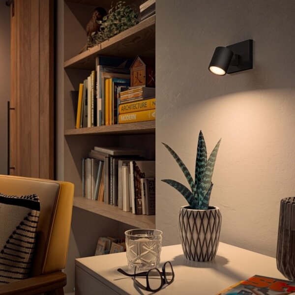 Spot LED dimabil Philips Hue RUNNER 1xGU10/4,2W/230V negru + telecomandă