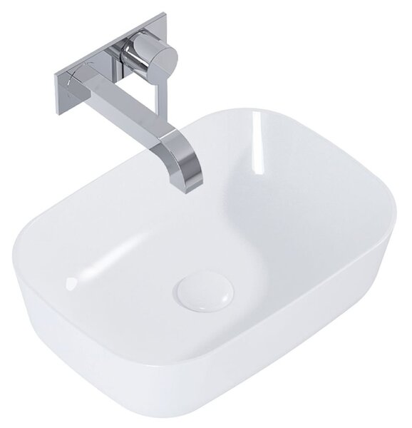 Elita Reni lavoar 45.5x32.5 cm dreptunghiular de blat alb luciu RE040800038060