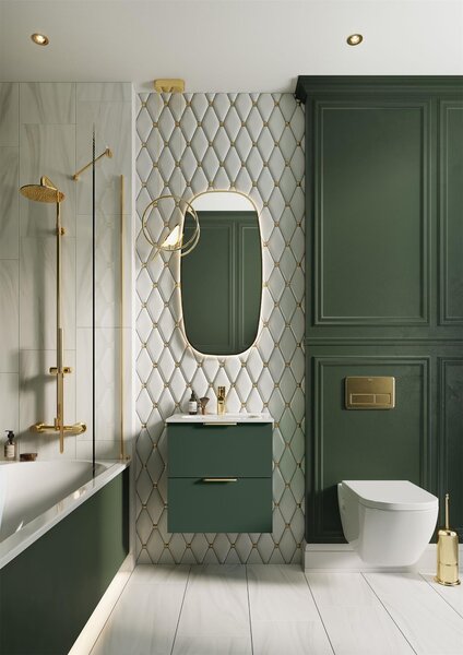 Elita Street Plus lavoar cu dulap 51.3 cm verde RE020500107010