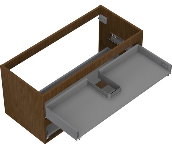 Mexen Box-A, dulap suspendat 100 cm, 2 sertare, nuc, 91AX0-1000-470-2-86