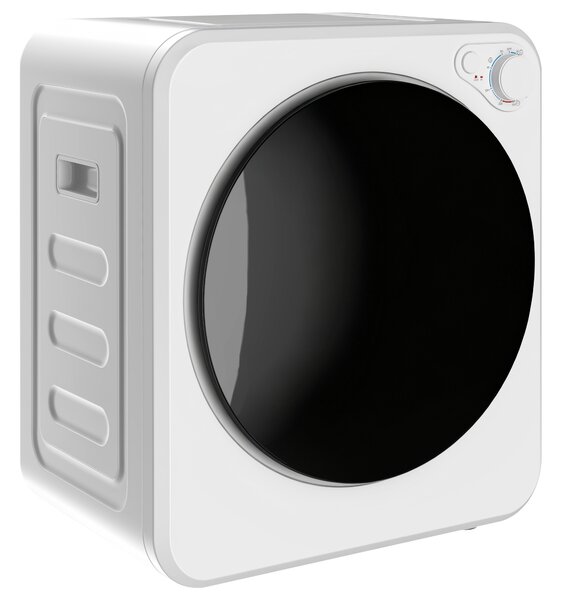 HOMCOM Uscător portabil de rufe 4 kg, încărcare frontală, 2 trepte de putere 800 W/400 W, 240 V, compact pentru apartament, rulote și casă, alb | Aosom Romania