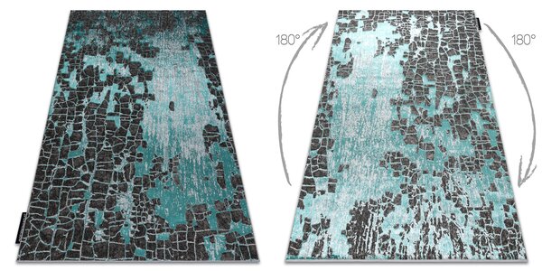 Covor DE LUXE modern 2079 vintage - structural verde / antracit