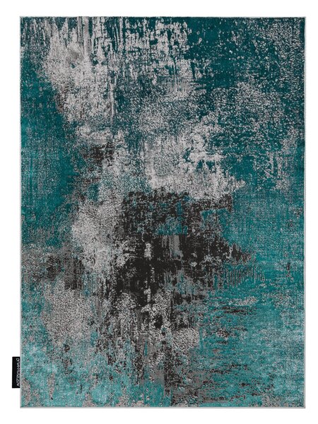 Covor DE LUXE modern 570 vintage - structural verde / antracit