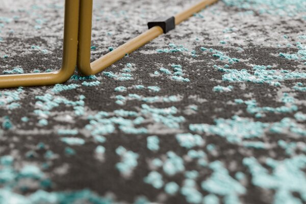 Covor DE LUXE modern 570 vintage - structural verde / antracit
