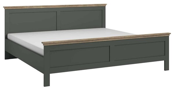 Pat lemn masiv Jardon 140/160/180x200cm Grafit - 140x200