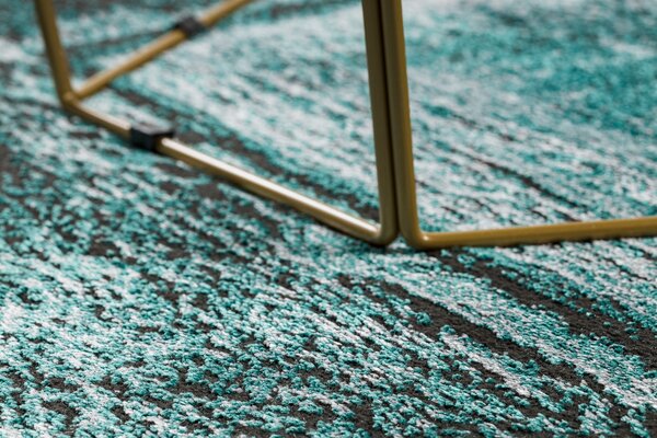 Covor DE LUXE modern 634 Cadru vintage - structural verde / antracit
