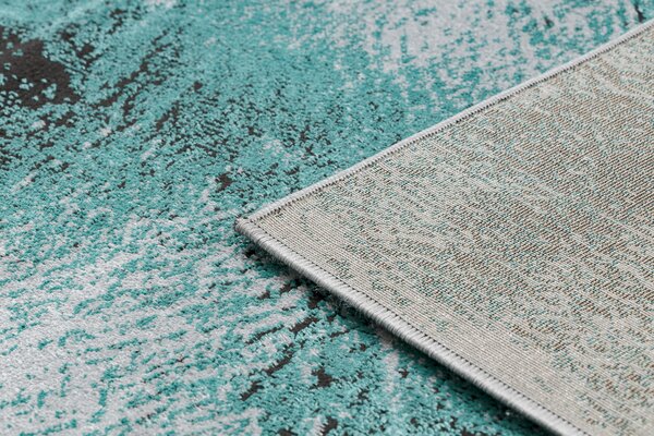 Covor DE LUXE modern 634 Cadru vintage - structural verde / antracit